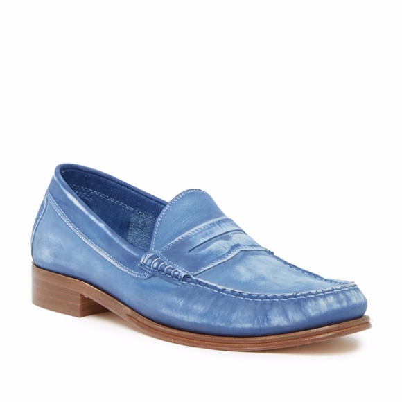 donald pliner blue suede shoes